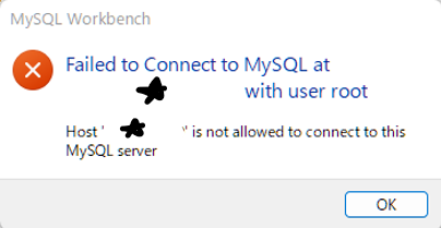 MySQL Workbenchに繋げない。ailed to connect to mysql at ★ with user root