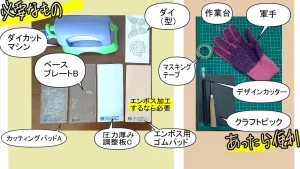 ダイカットマシンの使い方。必要なものと、あったら便利なもの【ワンダーカッツ】【ダイ】【カッティングダイ】