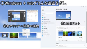 Windows11の話ですが、今更ながら仮想デスクトップの便利さに気がついたのでメモ ・仮想デスクトップについて簡単な話 ・覚えたいショートカットキー ・画像の背景設定