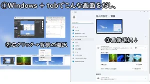 Windows11の話ですが、今更ながら仮想デスクトップの便利さに気がついたのでメモ ・仮想デスクトップについて簡単な話 ・覚えたいショートカットキー ・画像の背景設定