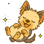 LINEスタンプ作成中ヨークシャーテリア