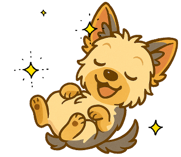 LINEスタンプ作成中ヨークシャーテリア