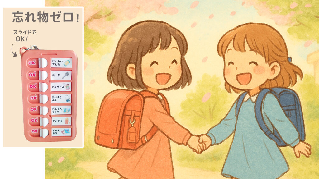 100均セリアで購入した忘れものチェックキーホルダーで忘れ物をゼロに!学校やタスク管理に