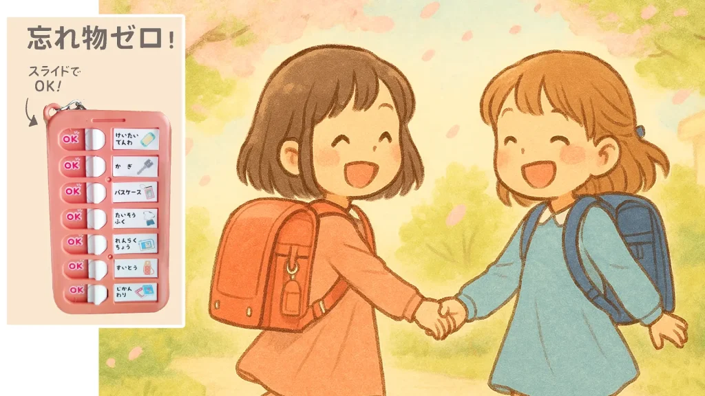 100均セリアで購入した忘れものチェックキーホルダーで忘れ物をゼロに!学校やタスク管理に