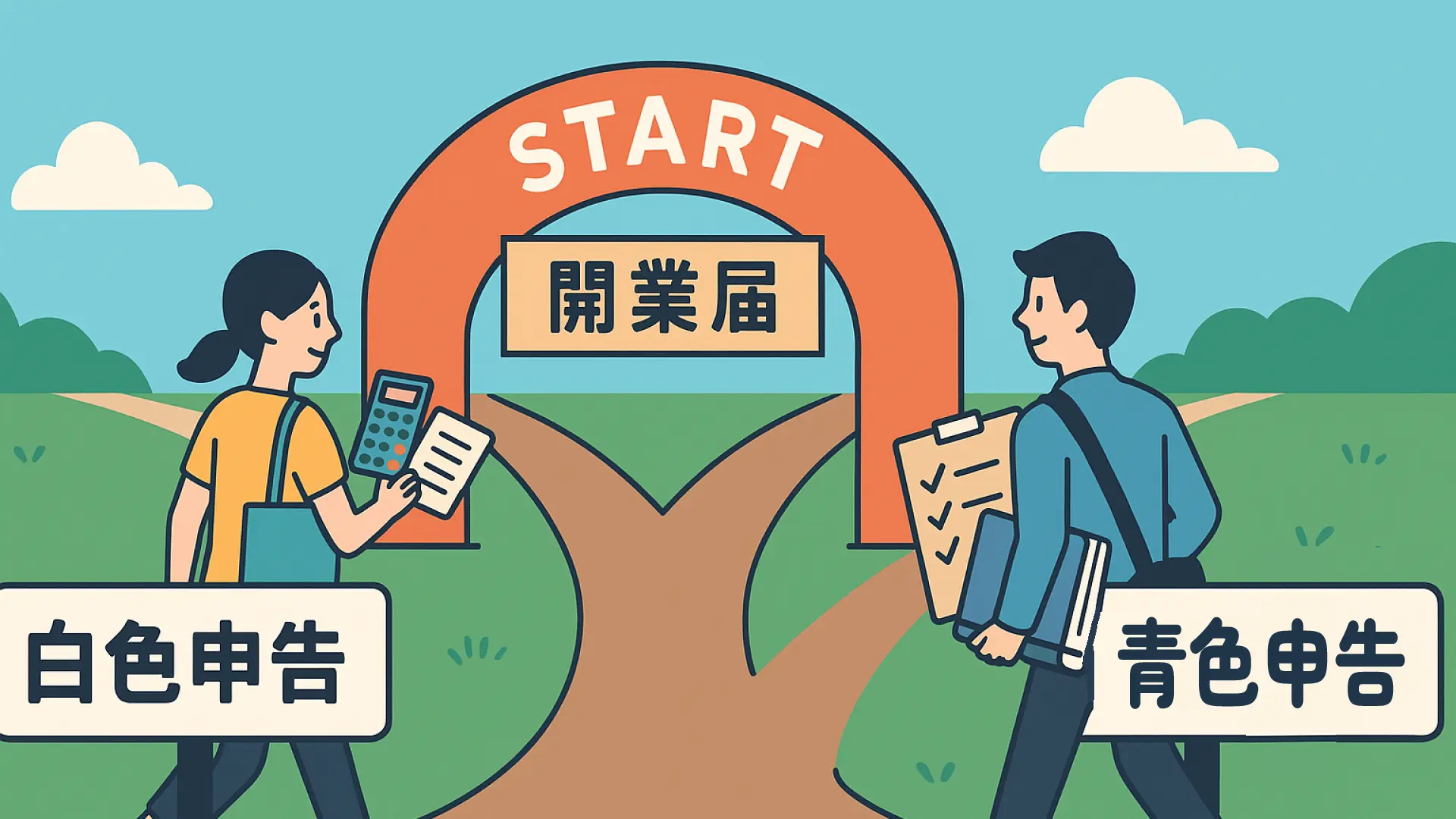 開業届!初心者向け青色申告白色申告簡単まとめ