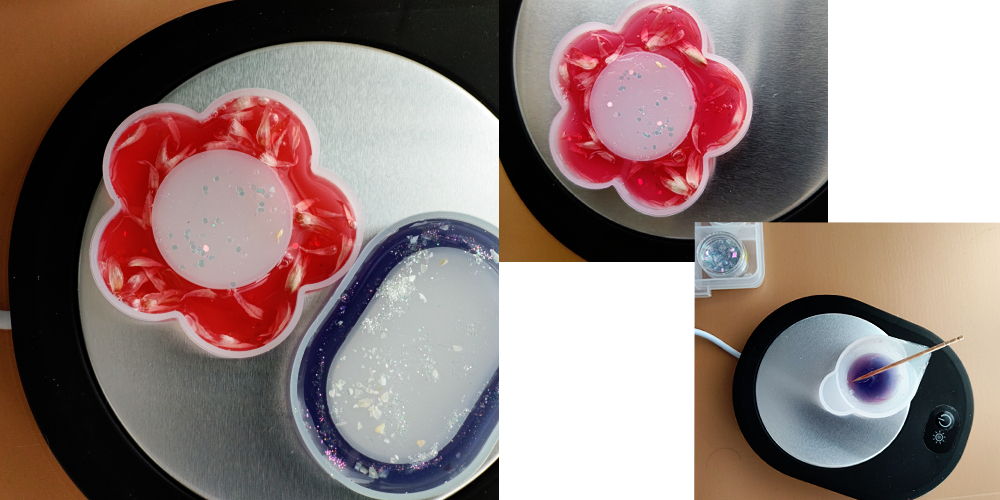 ダイソーで購入した税抜き500円のusbカップウォーマーをレジン液温めに使ってたとき