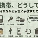 古い携帯ガラケーを処分したときの話。データ移動や、暗証番号